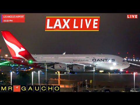 馃敶 LAX LIVE | LOS ANGELES AIRPORT NIGHT PLANE SPOTTING | AIRPORT LIVE | June 28th 2025
