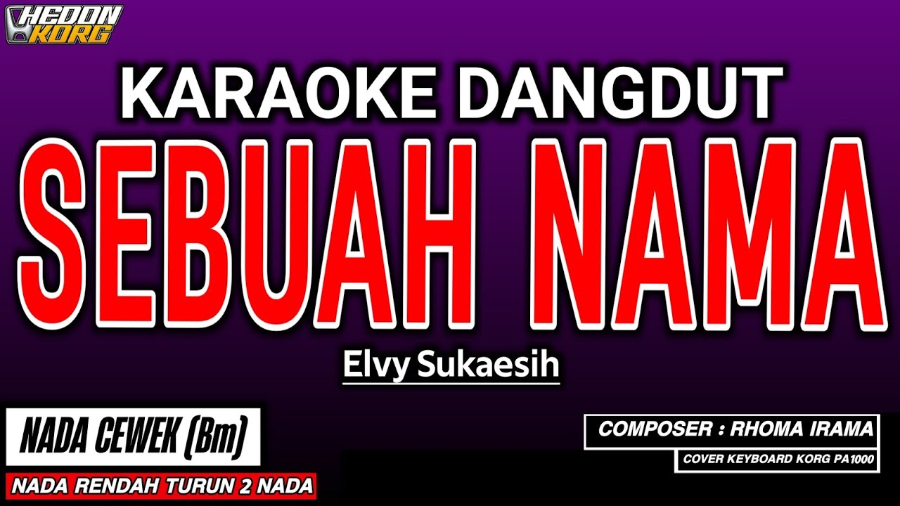 SEBUAH NAMA KARAOKE DANGDUT - ELVY SUKAESIH