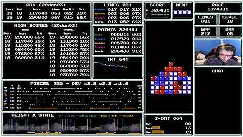 NES Tetris - 896,791 (Level 18 Start PB)