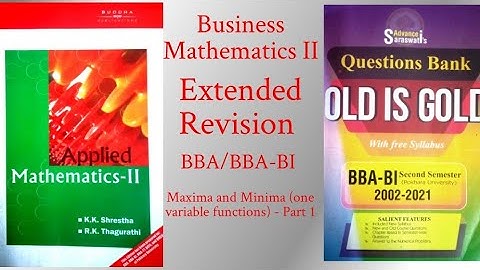 Business Mathematics II (Pokhara University) Extended Revision (Unit 2 - Part 4)