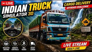 🔴 Indian Truck Simulator 3D LIVE | Extreme Offroad Cargo Delivery Challenge - Android Gameplay screenshot 1