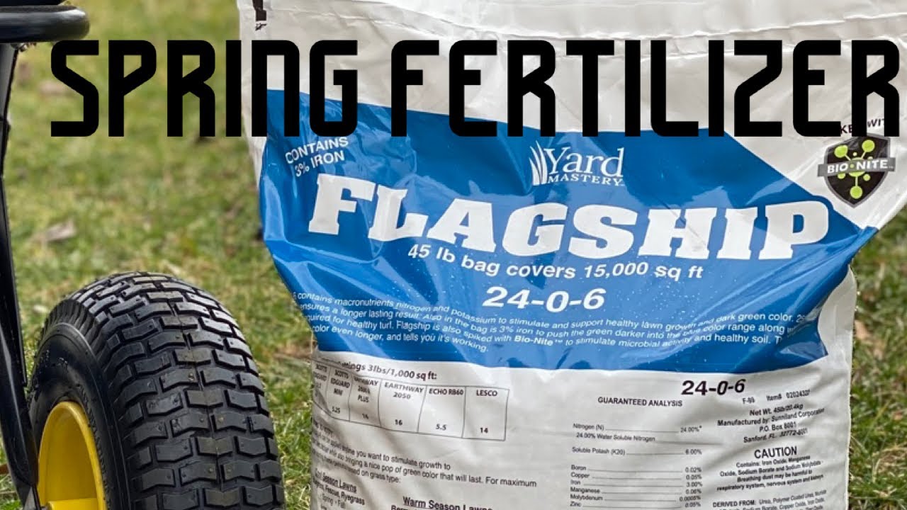FLAGSHIP 2406 by Yard Mastery // Spring Fertilizer Application YouTube