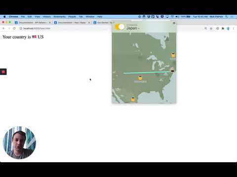 Localizing a website based on current country or city