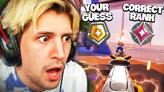 THIS GUY IS TERRIBLE! | xQc Tries to Guess The Rank