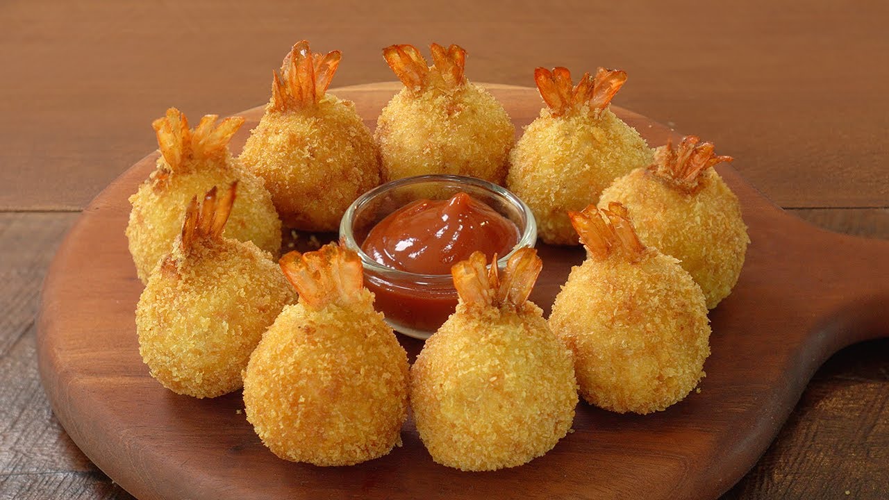 ⁣겉은 바삭, 속은 탱글 오동통한, 감자새우 만들기 :: 맛있는 감자요리 :: Fried Potato Shrimp :: Potato Recipe