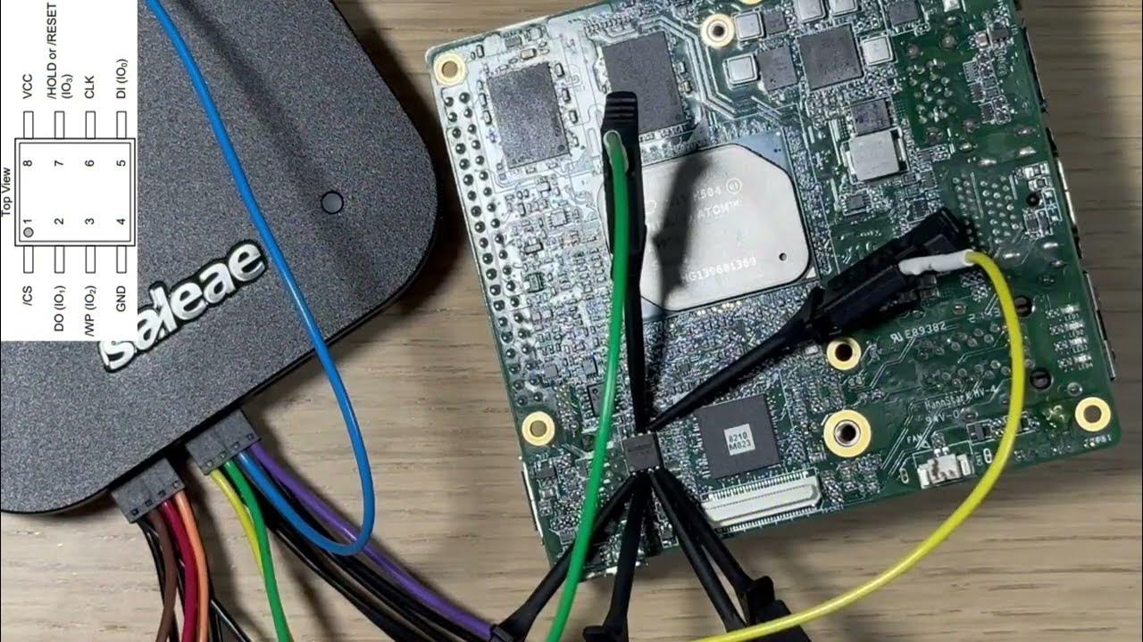 Hw1101 intel spi analysis 01 saleae connecting probes youtube
