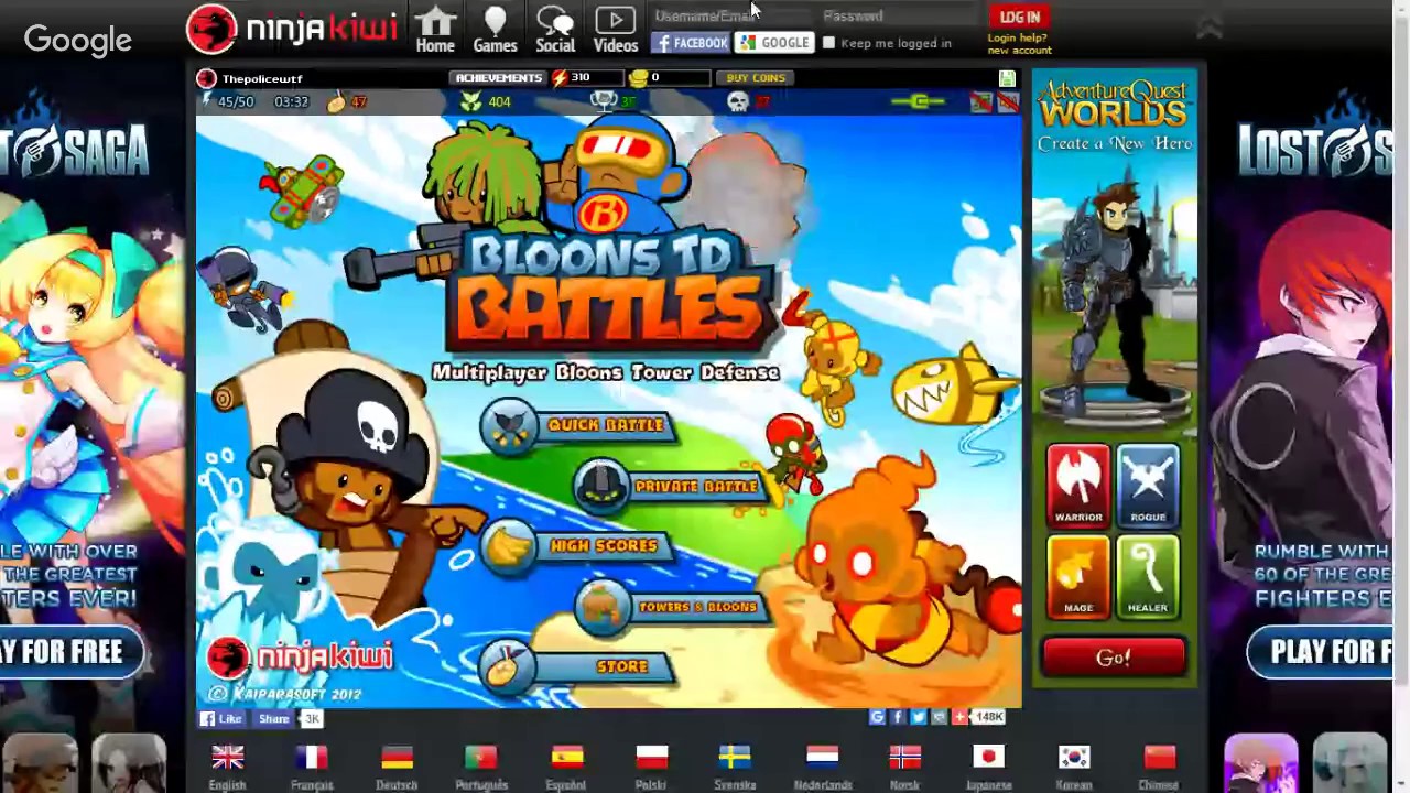 ninja kiwi bloons td battles