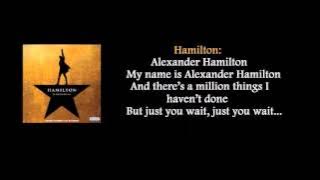 Hamilton - Alexander Hamilton lyrics