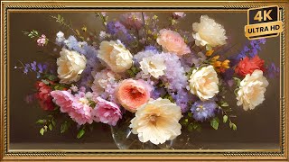 Flower Painting | 2 Hour Framed Painting | Wallpaper TV Art Çerçeve 4K