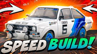 Speed Building The New Tamiya Ford Escort Mk.2 Rally RC Car In Only 4 HOURS! MF01X Kit 58687