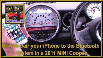How to pair your iPhone to the Bluetooth system in a 2011 MINI Cooper