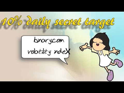 simple 10% daily target on binary.com volatility index