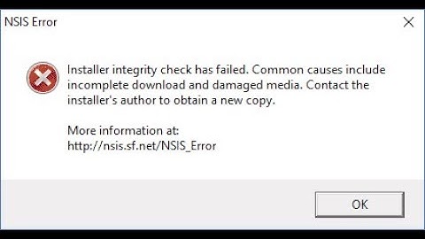 Fix NSIS Error problem windows 10 / 8 / 7