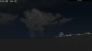 Midnight hailstorms | 2d Weather Sandbox