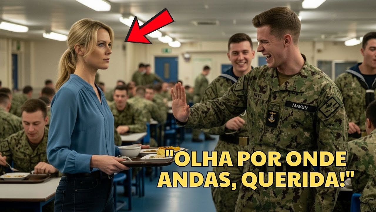 Ele a agrediu e riu — até que todos os Fuzileiros no refeitório pararam de comer e se levantaram
