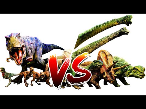 The battle of the dinosaurs. Травоядные против хищников. Animal Revolt Battle Simulator.
