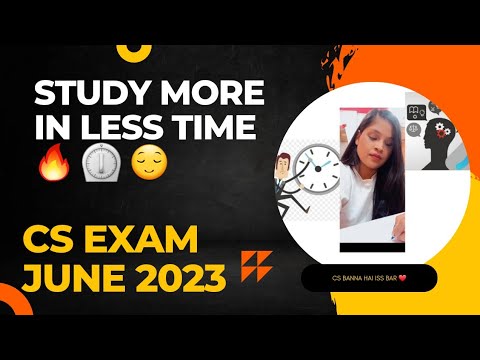 How to study more in less time for cs exam 🔥😎| classes portion still ...