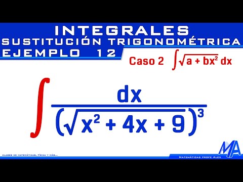 Integrales por sustitución trigonométrica | Caso 2 Ejemplo 12