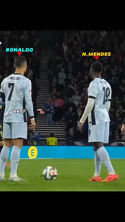 Nuno Mendes Freekick Curse Ends😅🥶 #shorts #ronaldo #messi #shortsvideo