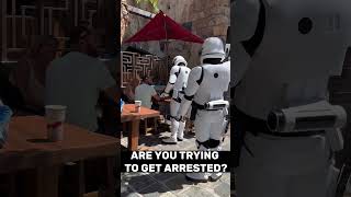 Watching Storm Troopers harass people at Disney World is my fave.😂 #starwars #stormtrooper