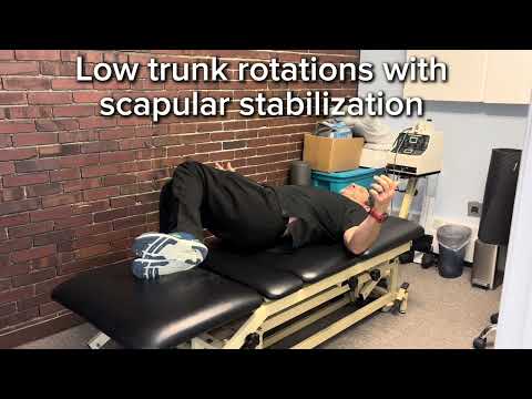 Low trunk rotations with scapular stabilization ￼