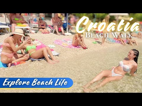 Beach Walk | Relaxing Coastal Walking in Makarska, Croatia with Olivia Beach Walk