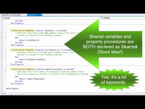 Creating and Using Classes in VB Part 5: Property Procedures Example