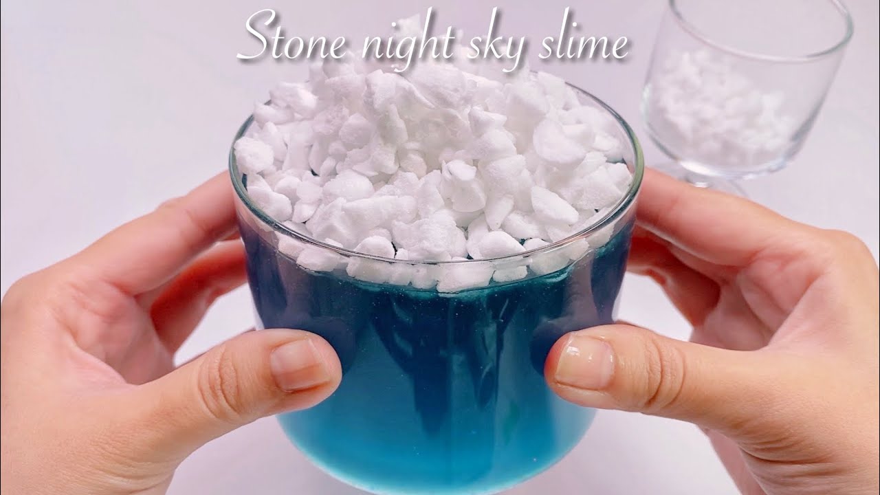 【ASMR】🌃氷山夜空アイシースライム🌃【音フェチ】Stone night sky icee slime