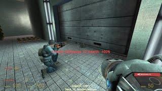 Russian kid stuck the door on coop_ map, laughing at it, dies and does other funny things in HL2:DM