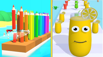 Flying Cut Asmr slicing Vs Juice Run Gameplay | Very satisfying video | Relaxing sounds