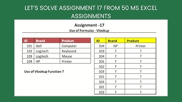 Assignment 17 - Let’s solve Assignment 17 from 50 ms excel assignments