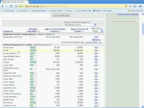 Google keyword Tool Explained - YouTube
