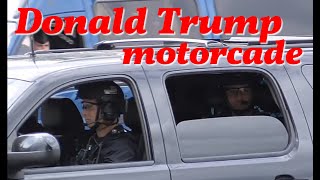 President Donald Trump massive motorcade in Paris
