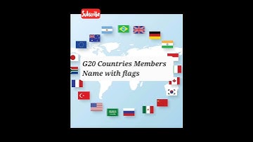 G20 Countries Members Name with Flags 🏳 #g20summit2023 #g20india #ytshorts