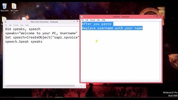 How to make your computer welcome you in Computerised voice