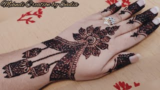 Very Beautiful Flower Back Side Mehndi Design 2021 | Mehndi Creation by Sadia