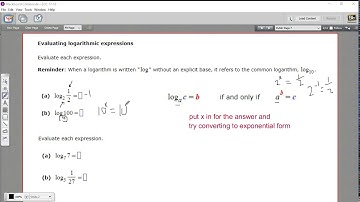 Evaluating logarithmic expressions