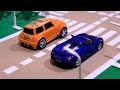 Cars Race & Crashes with Toy Racing