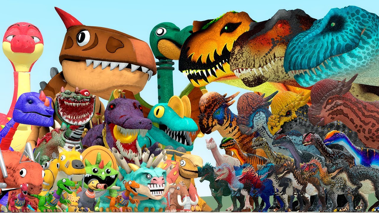 ALL DINO TOY POPPY PLAYTIME CHAPTER 4 VS THE ISLE EVRIMA DINOSAURS (Garry's Mod)