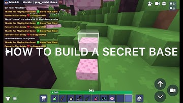 How to build a secret base in bloxd.io!