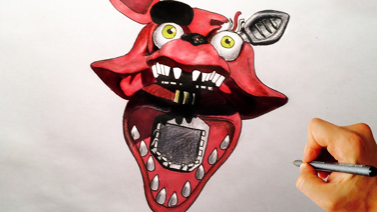 How to draw withered Foxy from Five Nights at Freddy's 2 FNAF 2 drawing  lesson 