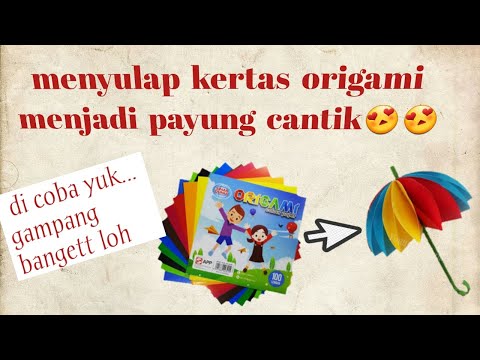 cara-membuat-payung-menggunakan-kertas-origami||-kerajinan-tangan||