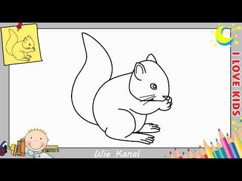 Video: Wie Zeichnet Man Ein Eichhörnchen