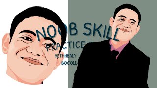 How to draw the corners of the eyes and colouring the eyes? | Noob Skill Practice Room
