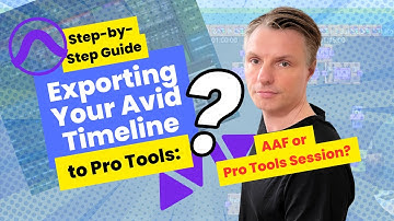 How to export an Avid timeline to Pro Tools