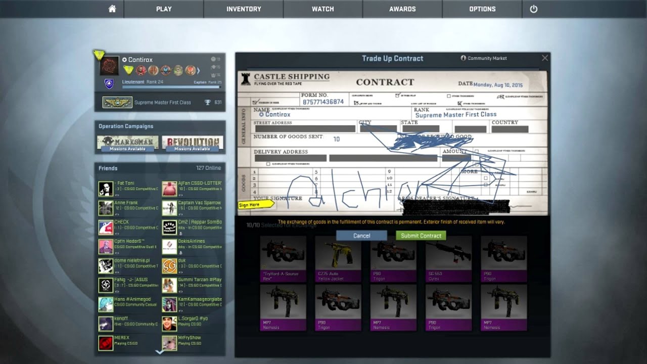 CS:GO - Trade Up Contract - AWP | Hyper Beast! - YouTube