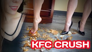 Food Crush Kfc With Bare Feet And High Heels Asmr
