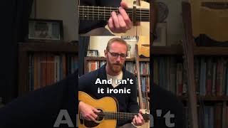 Alanis Morisette - Ironic (easy song on guitar close up)