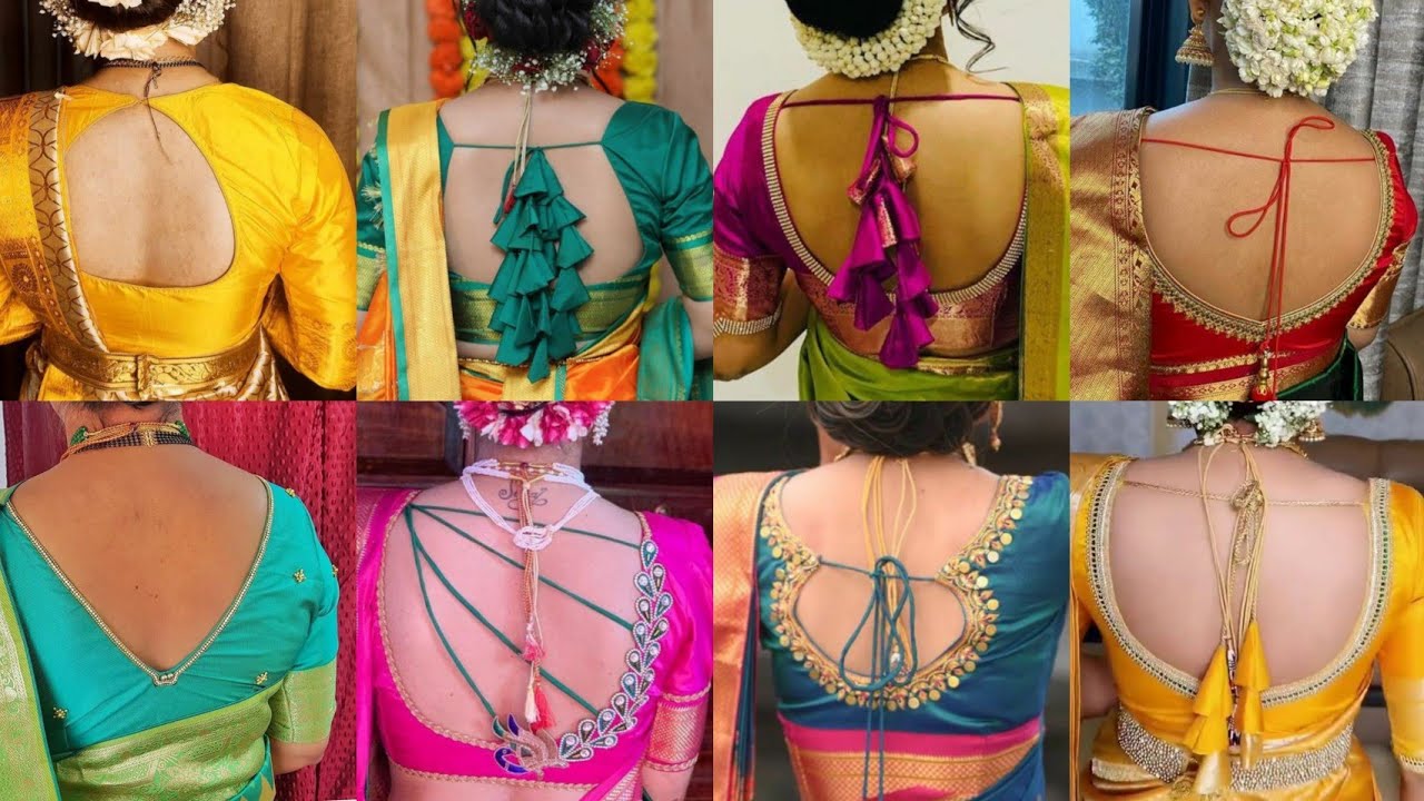 Pattu Saree Blouse Designs New Model 2022 / Pattu Saree Blouse Neck Patterns  / Pattu Blouse Designs - YouTube