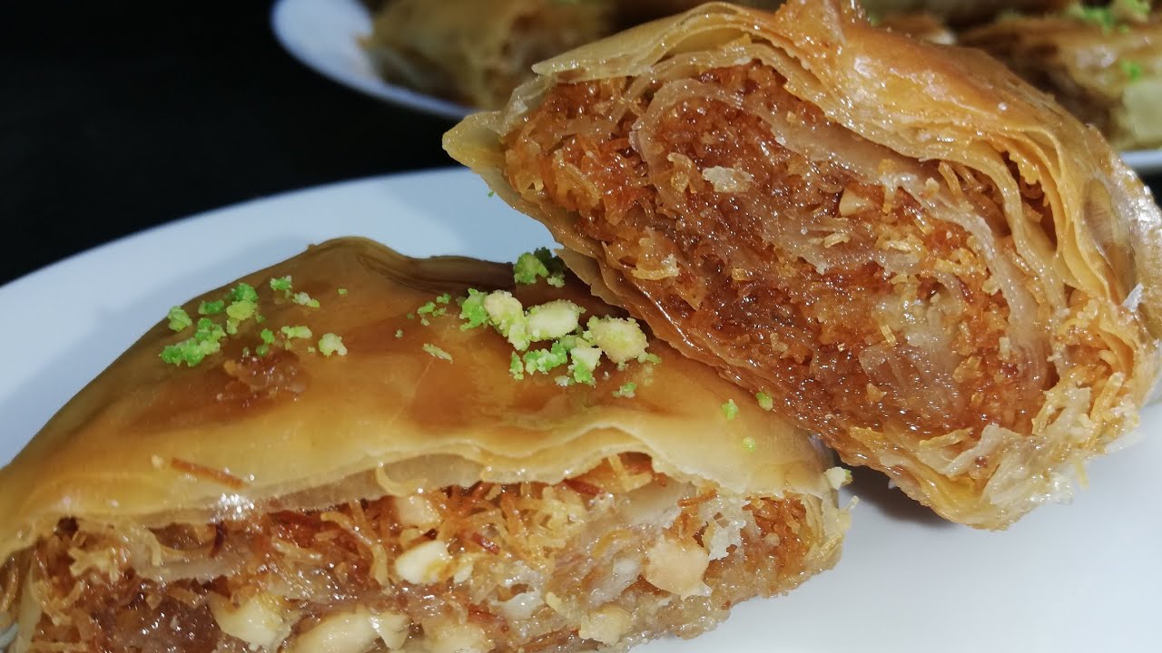 بقلاوة بحشو الكنافه بطريقه ممتازه وسهله